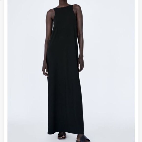 NWT Zara Long Pleated Dress - Picture 2 of 15